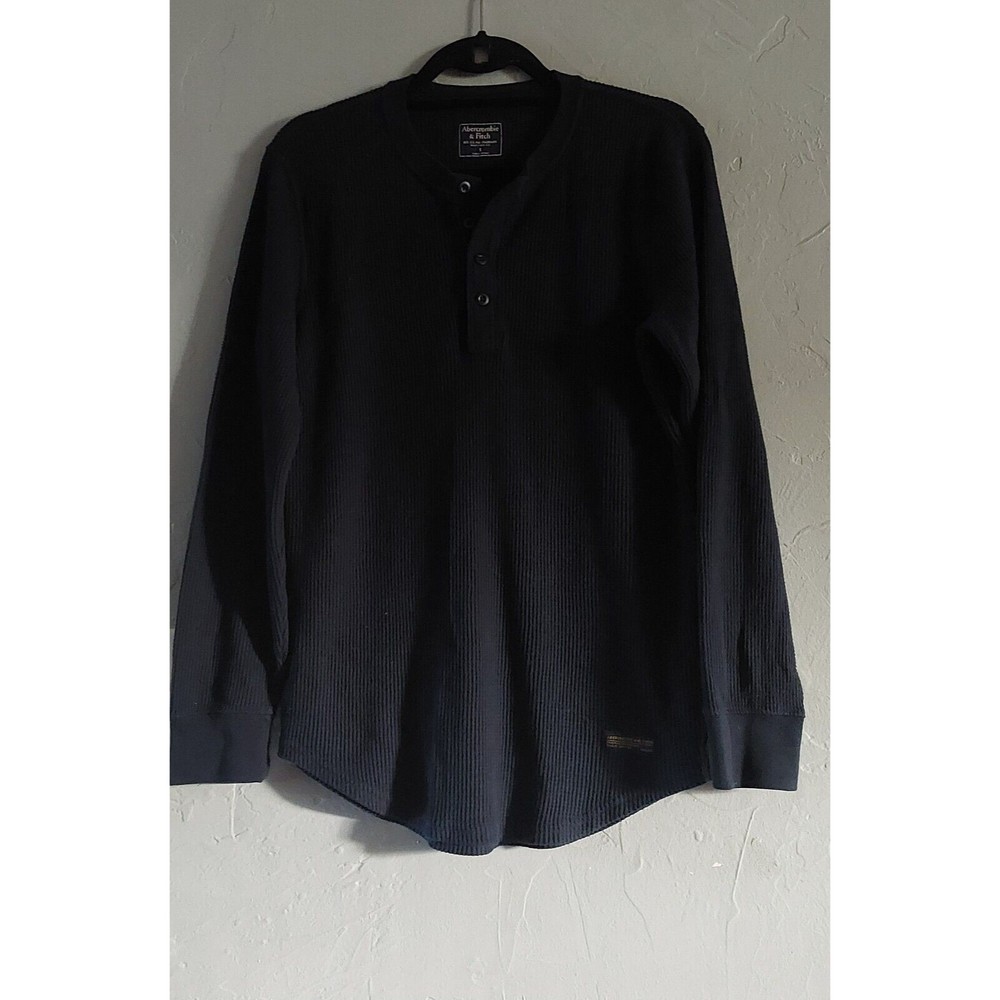 abercrombie fitch sweatshirt men Size S,blue,long Sleeve, Cotton, Spandex.